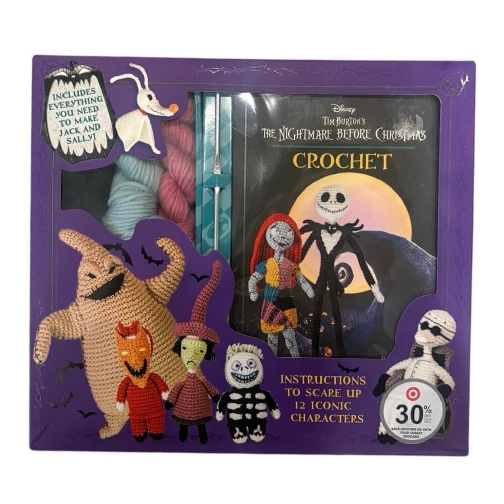 Disney Tim Burton's The Nightmare Before Christmas Crochet (Crochet Kit) SEALED!